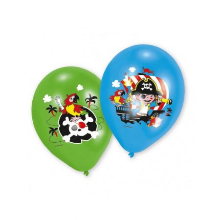 Stoere piraten ballonnen 6x