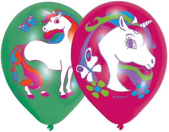 Unicorn ballonnen 6x